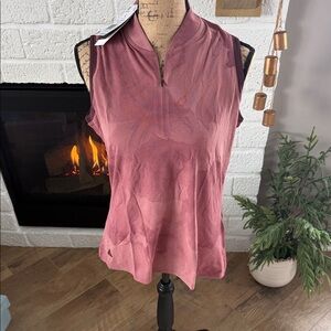 adidas Women's Golf Sleeveless Tank Top in Dusty Rose